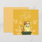 KatzenMotivierend Feiertagskarte (Vorne/Hinten)