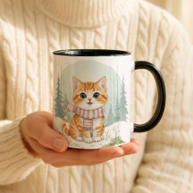 Katzenmug Kitten, Wasserfarben-Geschenk für Katzen