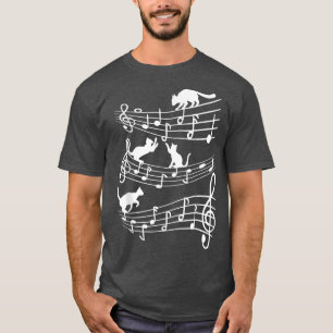 Katzenmusik Süße Katzen Klavier Musiker Schnurren T-Shirt