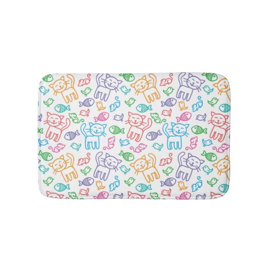 Katzenmuster Badematte (Vorderseite)