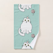 Katzenmuster Badhandtuch Set (Handtuch)