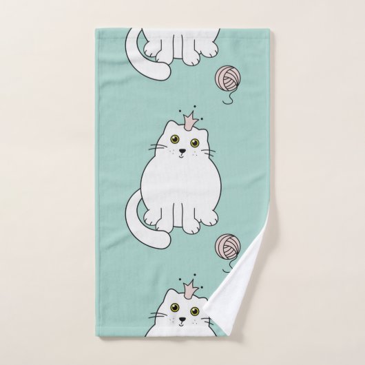 Katzenmuster Badhandtuch Set (Handtuch)