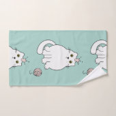 Katzenmuster Badhandtuch Set (Handtuch)