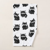 Katzenmuster Badhandtuch Set (Handtuch)