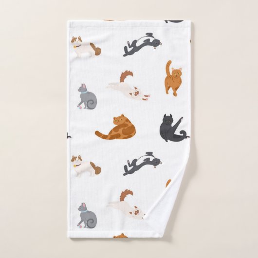 Katzenmuster Badhandtuch Set (Handtuch)