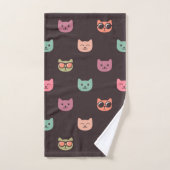 Katzenmuster Badhandtuch Set (Handtuch)