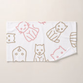 Katzenmuster Badhandtuch Set (Handtuch)