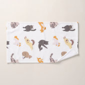 Katzenmuster Badhandtuch Set (Handtuch)