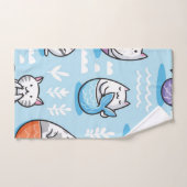 Katzenmuster Badhandtuch Set (Handtuch)