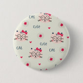 Katzenmuster Button (Vorderseite)