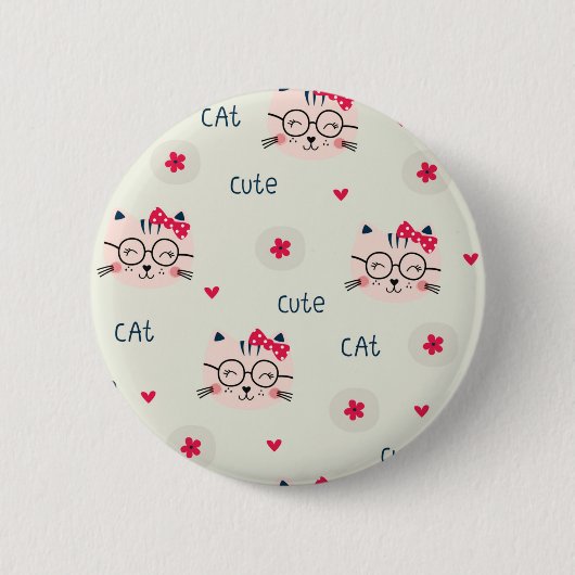 Katzenmuster Button (Vorderseite)