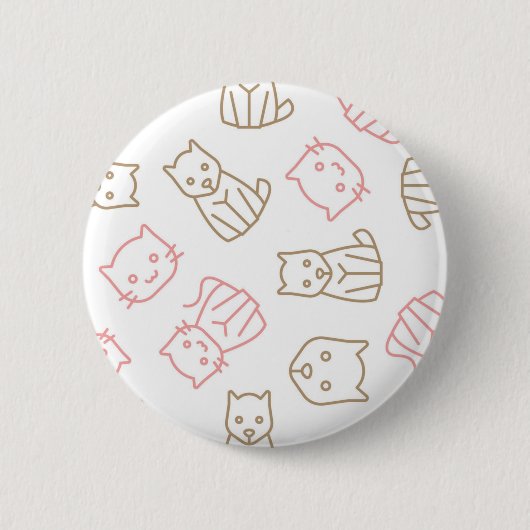 Katzenmuster Button (Vorderseite)