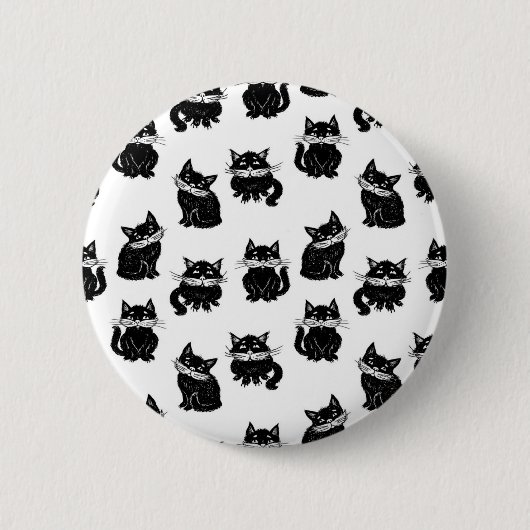 Katzenmuster Button (Vorderseite)