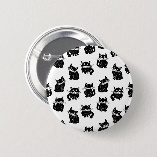Katzenmuster Button (Vorne & Hinten)