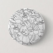 Katzenmuster Button (Vorderseite)