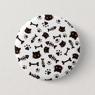 Katzenmuster Button