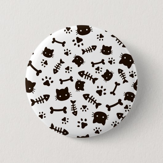 Katzenmuster Button (Vorderseite)
