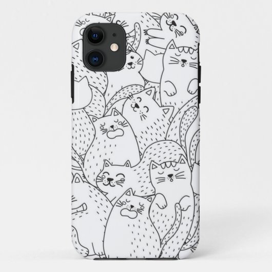 Katzenmuster Case-Mate iPhone Hülle (Rückseite)