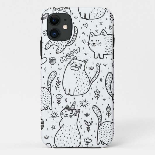 Katzenmuster Case-Mate iPhone Hülle (Rückseite)