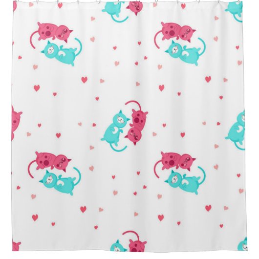 Katzenmuster Duschvorhang (Vorderseite)