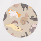 Katzenmuster Etiketten (Design 2)