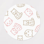 Katzenmuster Etiketten (Design 2)
