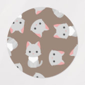 Katzenmuster Etiketten (Design 2)