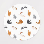Katzenmuster Etiketten (Design 1)