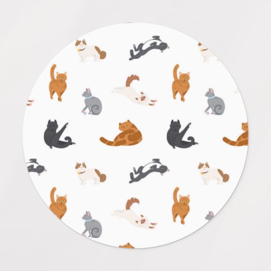 Katzenmuster Etiketten (Design 1)