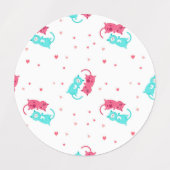 Katzenmuster Etiketten (Design 1)