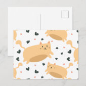 Katzenmuster Feiertagspostkarte (Vorne/Hinten)