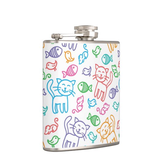 Katzenmuster Flachmann (Rechts)