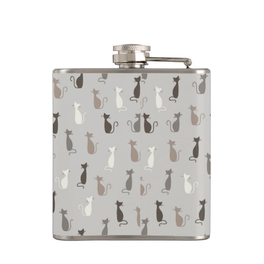 Katzenmuster Flachmann (Rückseite)