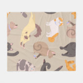 Katzenmuster Fleecedecke (Vorderseite (Horizontal))