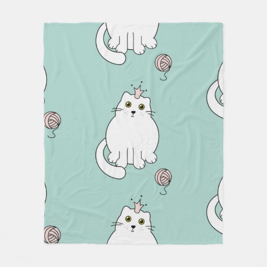 Katzenmuster Fleecedecke (Vorderseite)