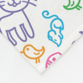 Katzenmuster Fleecedecke (Ecke)