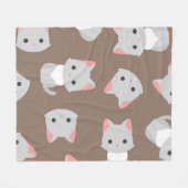 Katzenmuster Fleecedecke (Vorderseite (Horizontal))