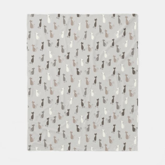 Katzenmuster Fleecedecke (Vorderseite)