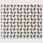 Katzenmuster für den WhimsikCartoon Geschenkpapier (Flach)