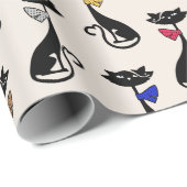 Katzenmuster für den WhimsikCartoon Geschenkpapier (Rolleneckpunkt)