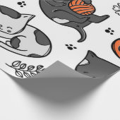 Katzenmuster Geschenkpapier (Ecke)