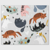 Katzenmuster Geschenkpapier (Flach)