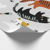 Katzenmuster Geschenkpapier (Ecke)