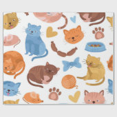 Katzenmuster Geschenkpapier (Flach)