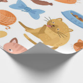 Katzenmuster Geschenkpapier (Ecke)