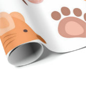 Katzenmuster Geschenkpapier (Rolleneckpunkt)