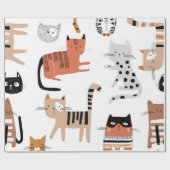 Katzenmuster Geschenkpapier (Flach)