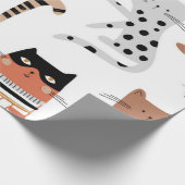 Katzenmuster Geschenkpapier (Ecke)