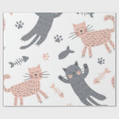 Katzenmuster Geschenkpapier (Flach)