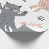 Katzenmuster Geschenkpapier (Ecke)